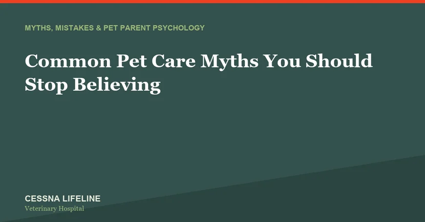 Common Pet Care Myths You Should Stop Believing