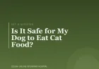 Is It Safe for My Dog to Eat Cat Food?